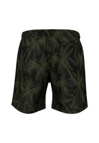 Urban Classics - Męskie Spodenki Kąpielowe Palm. Kolor: zielony. Styl: sportowy