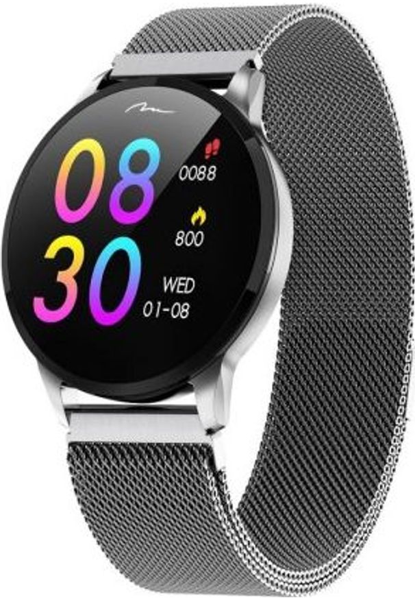 Srebrny zegarek Media-Tech smartwatch