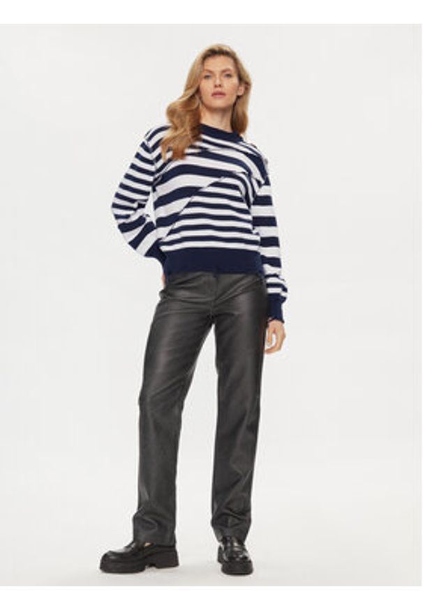Silvian Heach Sweter GPP24300MA Granatowy Regular Fit. Kolor: niebieski. Materiał: bawełna