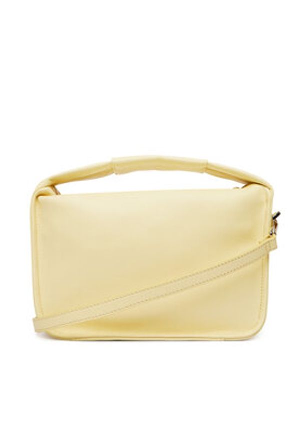 Patrizia Pepe Torebka 8B0316/L177-Y478 Żółty. Kolor: żółty. Materiał: skórzane