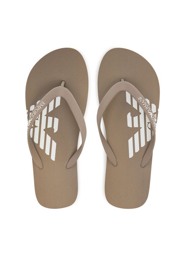 Emporio Armani Japonki XVQS08 XN746 U539 Beżowy. Kolor: beżowy. Materiał: syntetyk