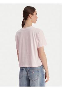 Guess Jeans T-Shirt W4YI73 K8HM0 Różowy Regular Fit. Kolor: różowy. Materiał: bawełna #4