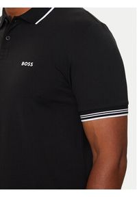 BOSS - Boss Polo Paul 50506193 Czarny Slim Fit. Typ kołnierza: polo. Kolor: czarny. Materiał: bawełna #3