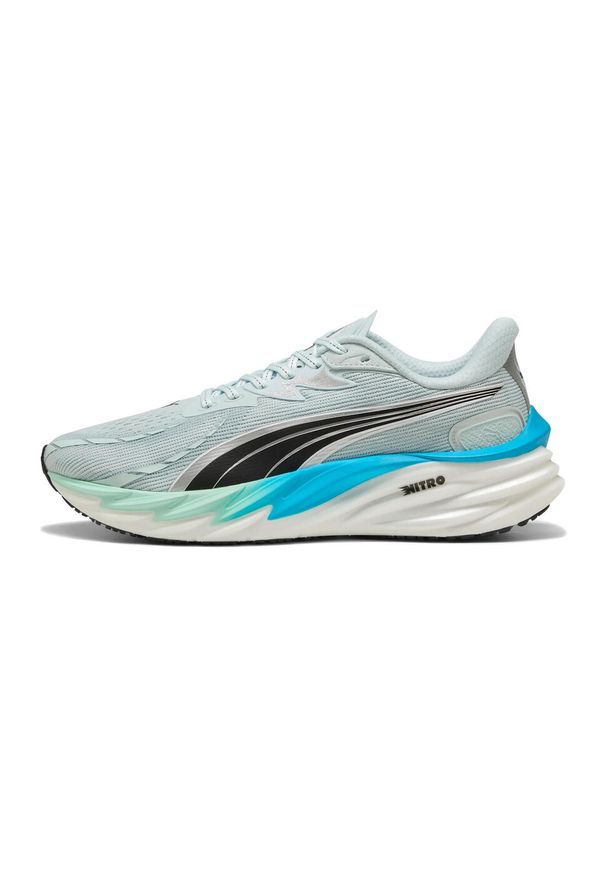 Buty do biegania męskie Puma Velocity Nitro 4. Kolor: szary, niebieski, wielokolorowy. Szerokość cholewki: normalna. Sport: bieganie