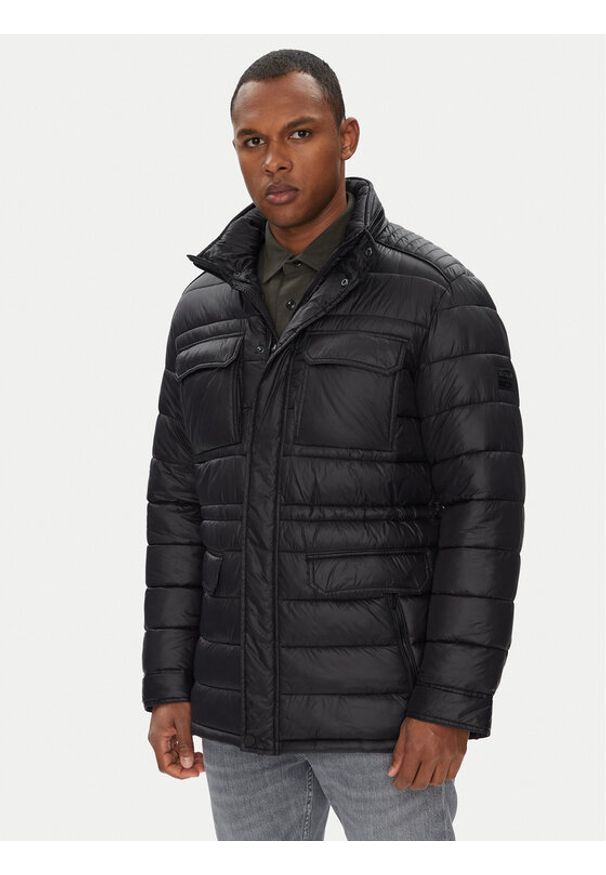 Karl Lagerfeld - KARL LAGERFELD Kurtka przejściowa 505025 553590 Czarny Regular Fit. Typ kołnierza: dekolt w karo. Kolor: czarny. Materiał: syntetyk