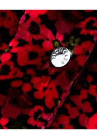 MONCLER - Różowa kurtka z aksamitu Daos. Kolor: czerwony. Materiał: puch, nylon. Długość rękawa: długi rękaw. Długość: długie. Wzór: kwiaty, nadruk. Sezon: zima, jesień #4