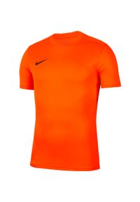 Koszulka do piłki nożnej męska Nike Dry Park VII Dri-Fit. Kolor: pomarańczowy. Technologia: Dri-Fit (Nike). Sport: piłka nożna