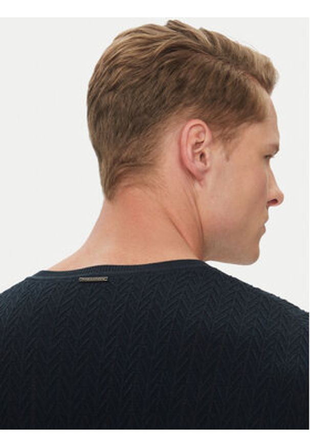 Marciano Guess Sweter 5GHR16 5861Z Granatowy Regular Fit. Kolor: niebieski. Materiał: bawełna