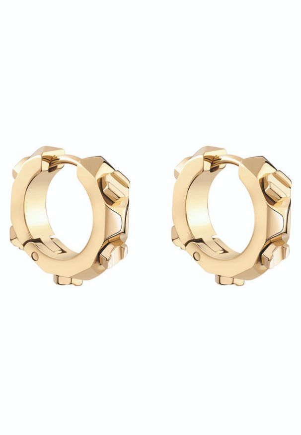 Philipp Plein - PHILIPP PLEIN Kolczyki The Plein Cuff PJ1EA22EU Złoty. Materiał: ze stali, ze stali nierdzewnej. Kolor: złoty