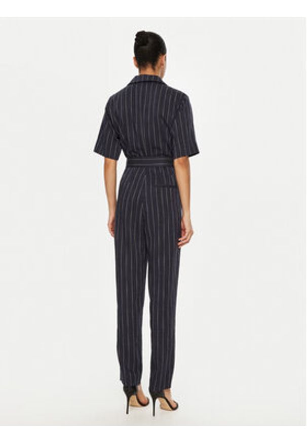 Marella Kombinezon Banana 2513241011 Granatowy Slim Fit. Kolor: niebieski. Materiał: wiskoza