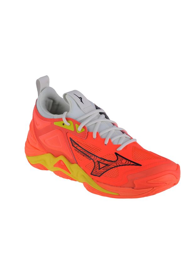 Buty halowe Mizuno Wave Momentum 3. Kolor: czerwony, czarny, wielokolorowy. Model: Mizuno Wave