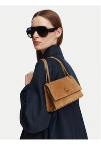 Tory Burch Torebka Kira Turnlock Suede Mini Bag 178150 Brązowy. Kolor: brązowy. Materiał: skórzane, zamszowe #2
