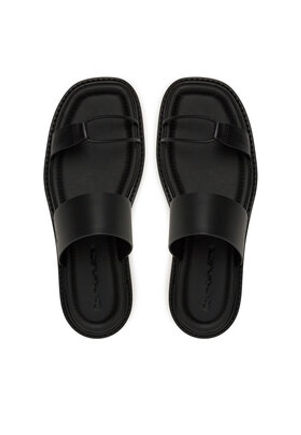 Calvin Klein Jeans Klapki Rope Sandal Soft Lth Mg YW0YW01864 Czarny. Kolor: czarny. Materiał: skóra