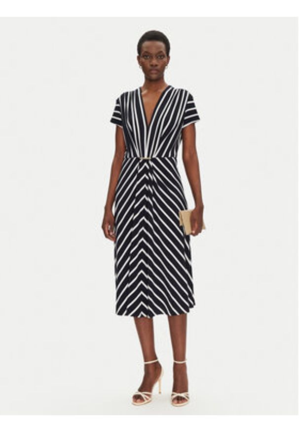 Joseph Ribkoff Sukienka dzianinowa 251295X Granatowy Regular Fit. Kolor: niebieski. Materiał: syntetyk