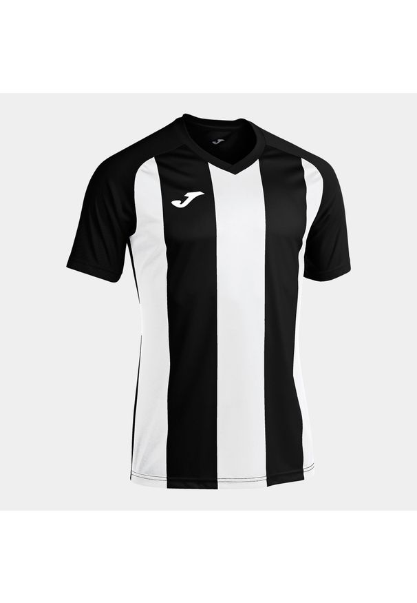 Koszulka do piłki nożnej dla chłopców Joma Pisa II. Kolor: wielokolorowy, biały, zielony, brązowy. Materiał: poliester. Długość rękawa: raglanowy rękaw. Wzór: paski. Sport: piłka nożna