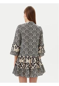 LOLA CASADEMUNT Sukienka letnia LS2516069 Czarny Regular Fit. Kolor: czarny. Materiał: bawełna. Sezon: lato #2