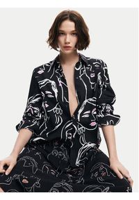 Desigual Koszula Faces 24WWCW34 Czarny Regular Fit. Kolor: czarny. Materiał: bawełna #3