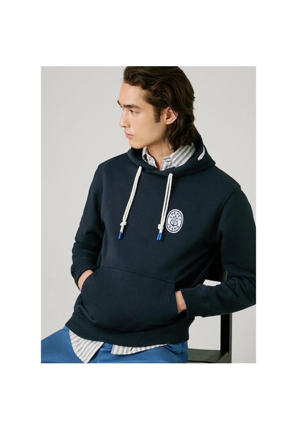 Bluza z kapturem Pepe Jeans Maisel. Typ kołnierza: kaptur. Kolor: niebieski