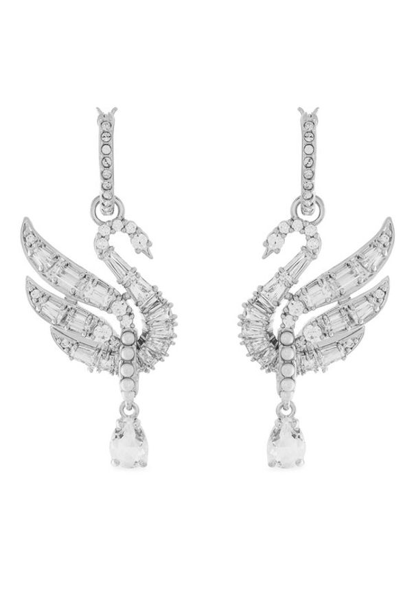 Swarovski Kolczyki Swan 5723388 Srebrny. Materiał: metalowe. Kolor: srebrny