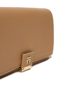 TOMMY HILFIGER - Tommy Hilfiger Torebka Th Her Flap W/Chain AW0AW17403 Beżowy. Kolor: beżowy. Materiał: skórzane #6