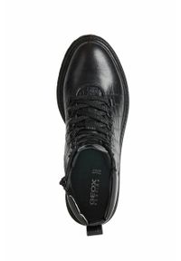 Geox - Workery skórzane. Nosek buta: okrągły. Zapięcie: sznurówki. Kolor: czarny. Materiał: skóra #4