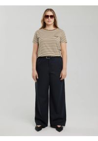 Big-Star - Koszulka damska w paski khaki Zenaida 303. Okazja: na co dzień. Kolor: zielony. Materiał: dzianina, skóra, jeans. Wzór: paski. Styl: klasyczny, casual #8