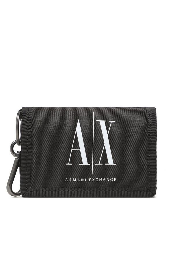 Duży Portfel Męski Armani Exchange. Kolor: czarny