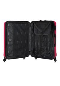 Wittchen - Duża walizka z ABS-u z deseniem. Kolor: różowy. Materiał: materiał, guma. Styl: elegancki, klasyczny #4