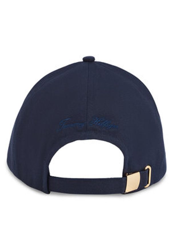 TOMMY HILFIGER - Tommy Hilfiger Czapka z daszkiem Elevated Chic Soft Cap AW0AW17138 Niebieski. Kolor: niebieski. Materiał: bawełna, materiał