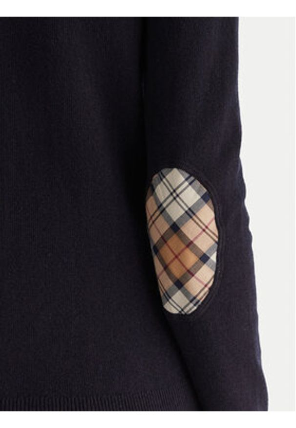 Barbour Kardigan Pendle LKN1076NY78 Granatowy Regular Fit. Kolor: niebieski. Materiał: bawełna