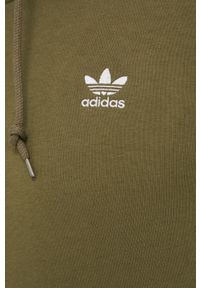 adidas Originals Bluza H65675 męska kolor zielony z kapturem gładka. Typ kołnierza: kaptur. Kolor: zielony. Materiał: materiał. Wzór: gładki #5
