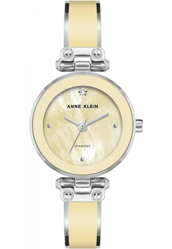 Zegarek damski Anne Klein AK-1981YLSV srebrny. Kolor: srebrny