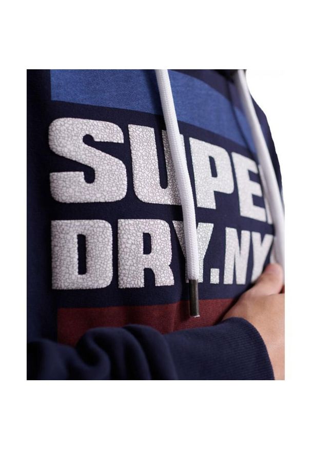 Bluza turystyczna męska Superdry Nyc Tab. Kolor: niebieski. Materiał: poliester, bawełna