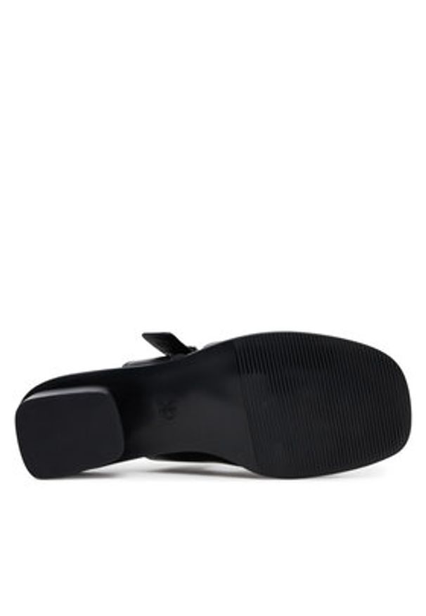 Calvin Klein Jeans Klapki Heel Square Mg Buckle Lth YW0YW01701 Czarny. Kolor: czarny. Materiał: skóra