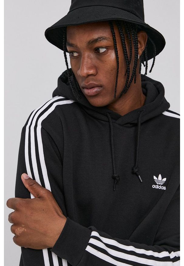 adidas Originals - Bluza. Kolor: czarny. Materiał: dzianina, poliester