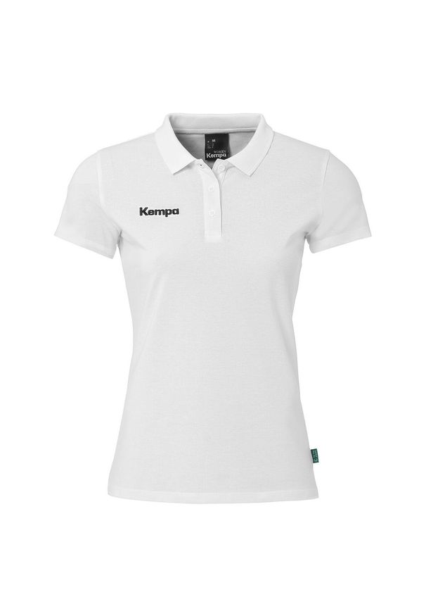 KEMPA - Damska koszulka polo Kempa Classic. Typ kołnierza: polo. Kolor: czarny, biały, wielokolorowy. Wzór: haft, napisy