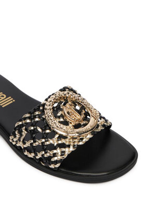 Just Cavalli Klapki 80RA3S83 ZSE38 Czarny. Kolor: czarny. Materiał: materiał
