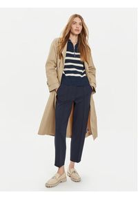 TOMMY HILFIGER - Tommy Hilfiger Spodnie materiałowe WW0WW43477 Granatowy Straight Fit. Kolor: niebieski. Materiał: wiskoza