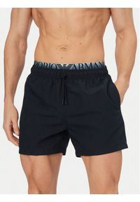 Emporio Armani Szorty sportowe EM000686 AF20432 UB102 Granatowy Regular Fit. Kolor: niebieski. Materiał: syntetyk. Styl: sportowy #1