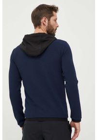 EA7 Emporio Armani bluza męska kolor granatowy z kapturem z aplikacją. Typ kołnierza: kaptur. Kolor: niebieski. Wzór: aplikacja #4