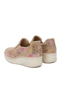 Rieker Półbuty 48761-90 Beżowy. Kolor: beżowy. Materiał: materiał #3