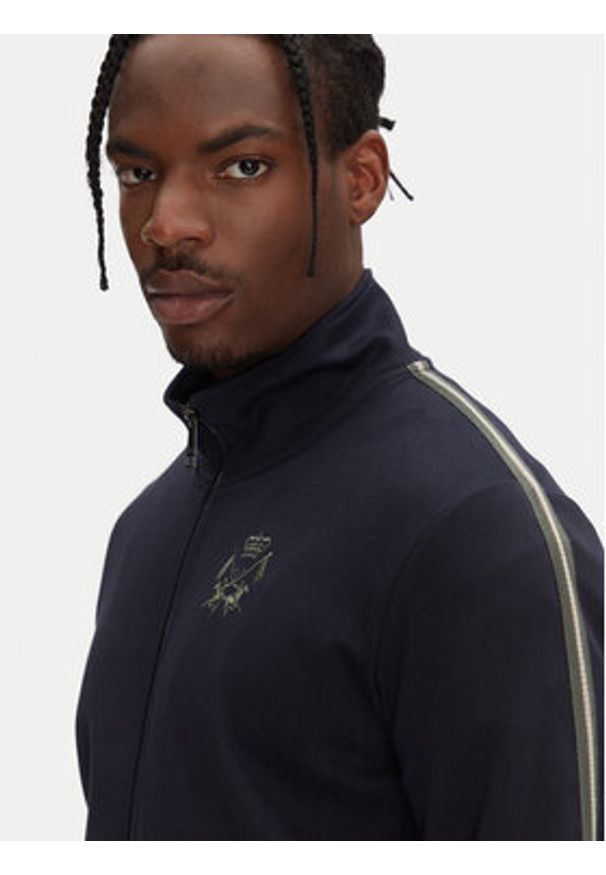 La Martina Bluza Azelio MAFE01 FP571 Granatowy Regular Fit. Kolor: niebieski. Materiał: bawełna