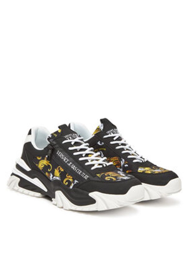 Versace Jeans Couture Sneakersy 78YA3SI5 Czarny. Kolor: czarny. Materiał: materiał