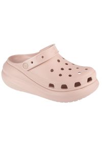 Klapki Crocs Model Classic Crush Clog Kolor Nago. Kolor: beżowy. Materiał: syntetyk, materiał