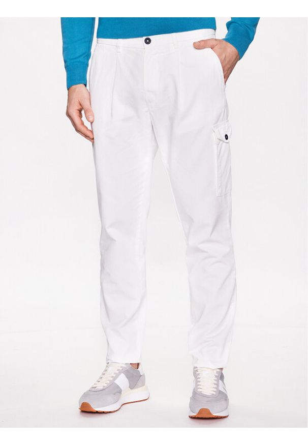 Aeronautica Militare Spodnie materiałowe 231PA1518CT3071 Biały Regular Fit. Kolor: biały. Materiał: materiał, bawełna