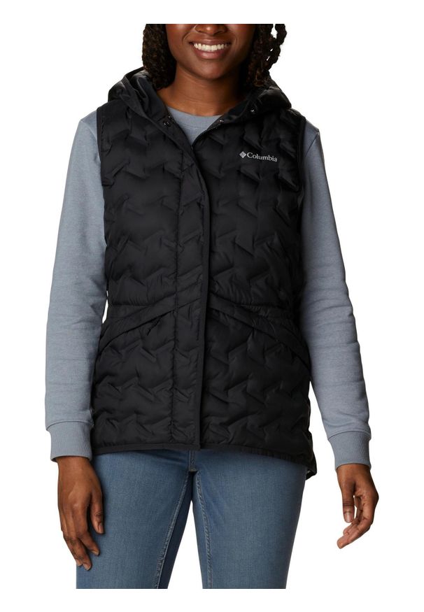 columbia - Kamizelka damska Columbia Delta Ridge z kapturem. Typ kołnierza: kaptur. Kolor: czarny. Sezon: zima, jesień