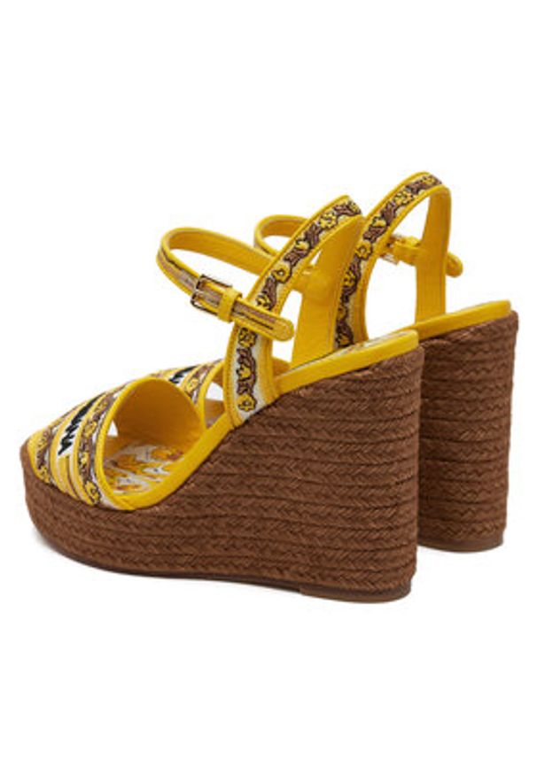DOLCE & GABBANA - Dolce&Gabbana Espadryle CZ0318 AV804 Żółty. Kolor: żółty. Materiał: materiał