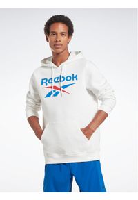 Reebok Bluza Identity Stacked Logo H54805 Biały Regular Fit. Kolor: biały. Materiał: bawełna, syntetyk