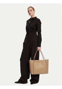 Calvin Klein Torebka Ck Linn Large Shopper K60K613109 Beżowy. Kolor: beżowy. Materiał: skórzane #3