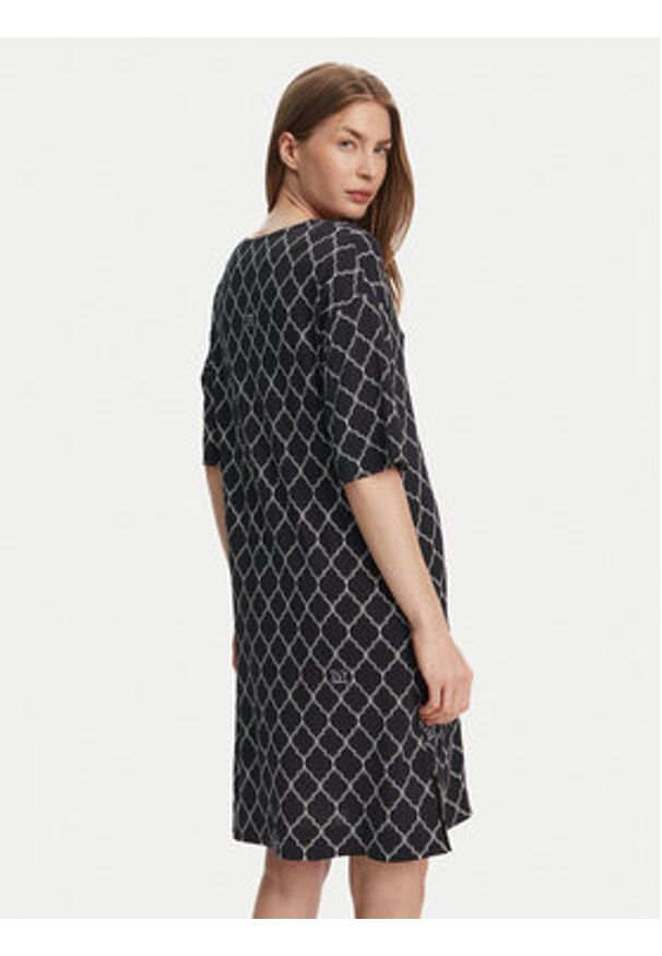 Max Mara Beachwear Sukienka codzienna Aidone 2516621079 Czarny Relaxed Fit. Okazja: na co dzień. Kolor: czarny. Materiał: wiskoza. Typ sukienki: proste. Styl: casual